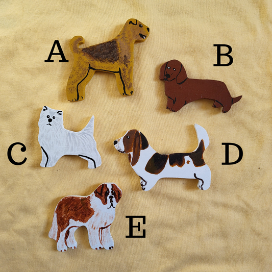 Wooden Dog Magnets Collection 2
