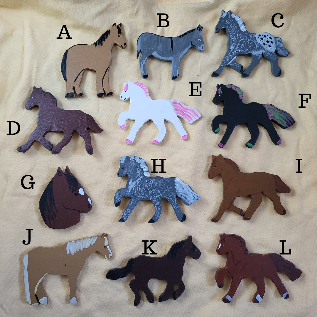 Horse Wooden Magnets