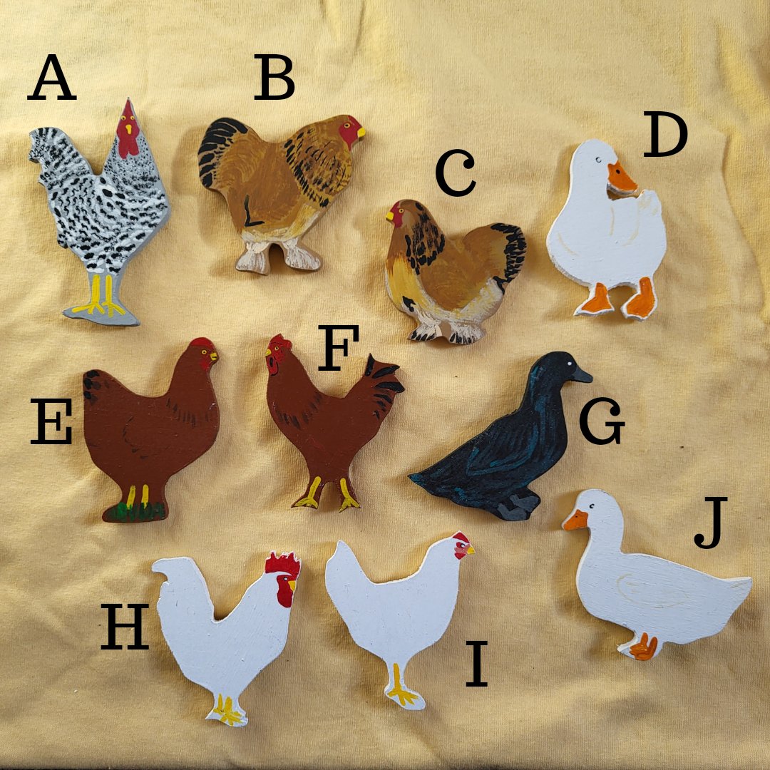 Chicken Wooden Magnets