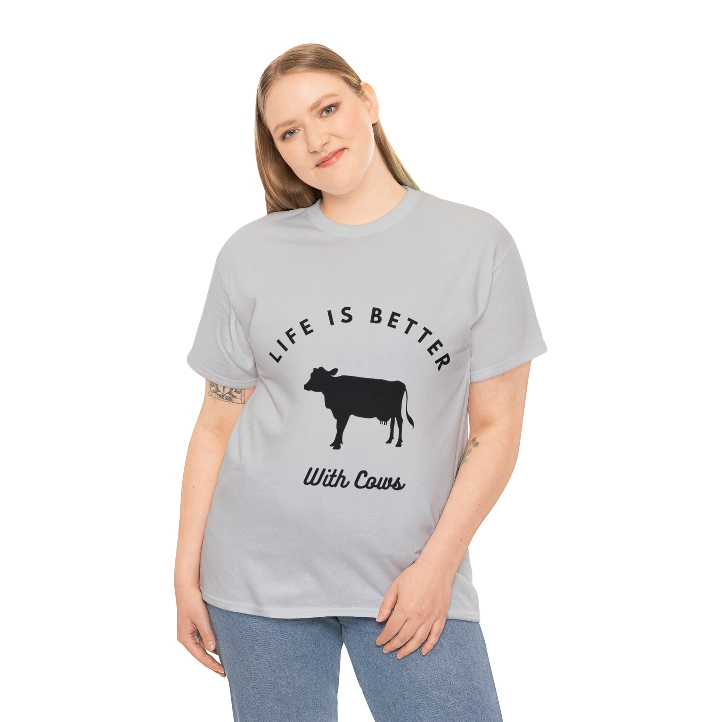 Life is Better With Cows - Unisex Heavy Cotton Tee