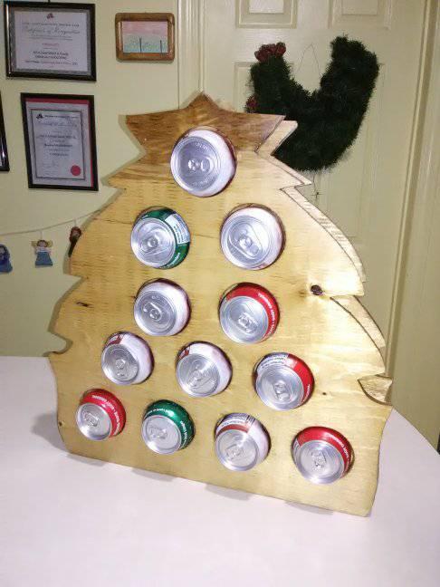 12 Can Christmas Tree Beverage Rack