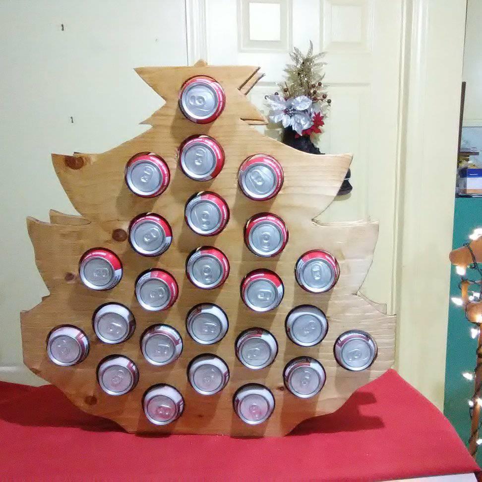 24 Can Christmas Tree Beverage Rack